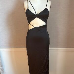Black Cutout Strappy Dress